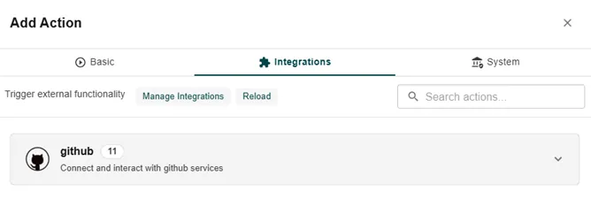 Integration panel